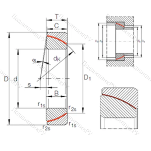 Подшипник скольжения сферический GE 25 SW
