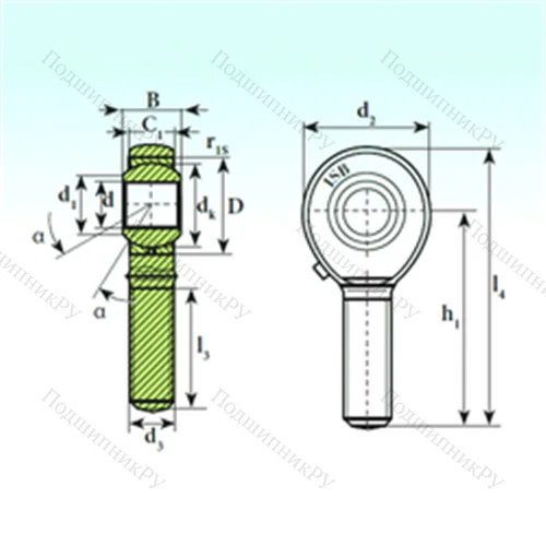 Подшипник скольжения сферический TSM 10