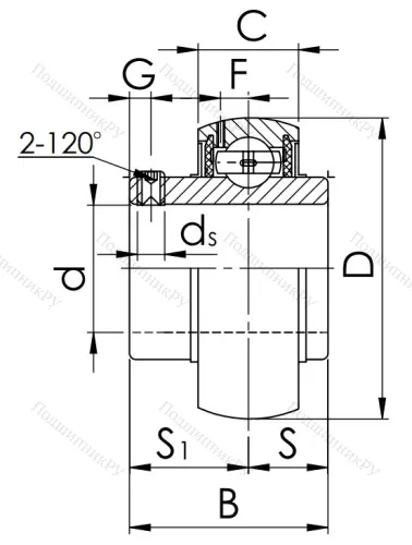 Корпусный подшипник UC 204 в Стерлитамаке
