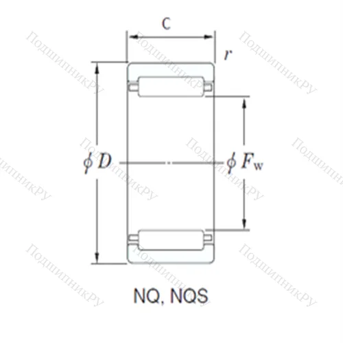 Подшипник игольчатый радиальный 17NQ 2520