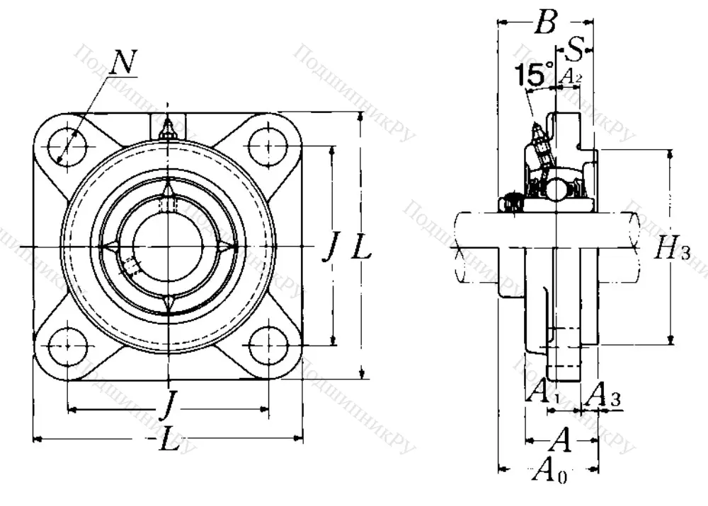 Подшипниковый узел UCFS 312 D 1