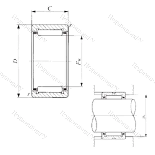 Подшипник игольчатый радиальный TAF 162416/SG