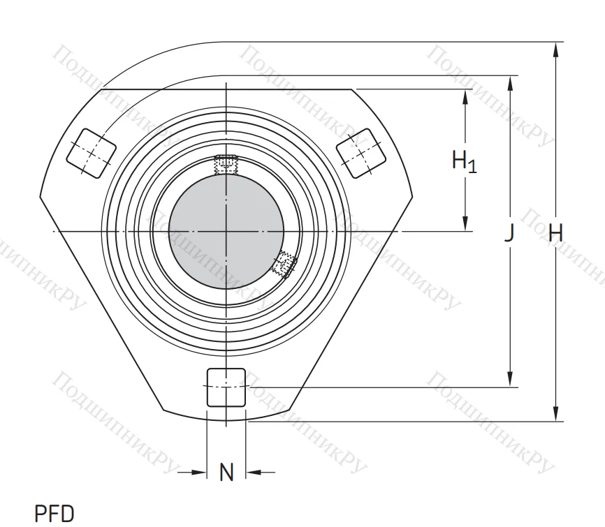Подшипниковый корпус PFD 62