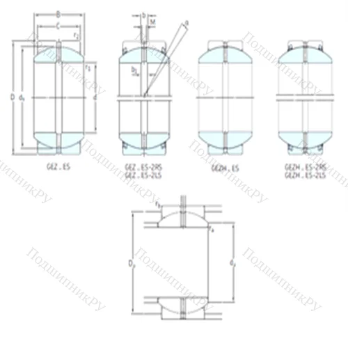 Подшипник скольжения сферический GEZ 500ES
