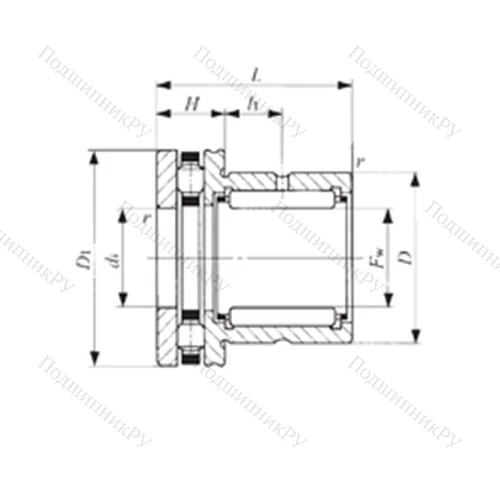 Подшипник комбинированный NBX 4532 от производителя  IKO