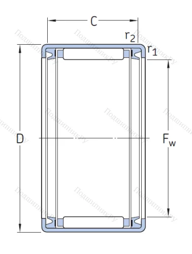 Игольчатый подшипник HK 0812 2RS