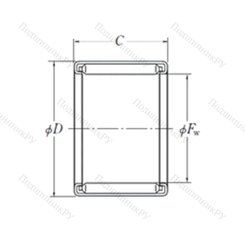 Подшипник игольчатый радиальный F-3016