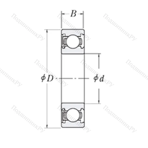 Подшипник шариковый радиальный LJ 1-RS
