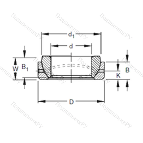 Подшипник скольжения сферический 8SBT 14