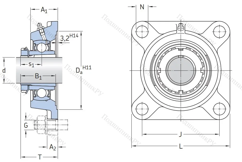 Подшипниковый узел FYJ 60 TF