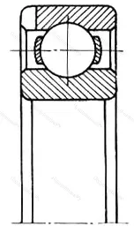 Подшипник  940705 размер 25x52x12 от производителя  ГПЗ-4