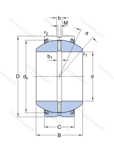 Шарнирный подшипник GEH 100 ESX-2LS