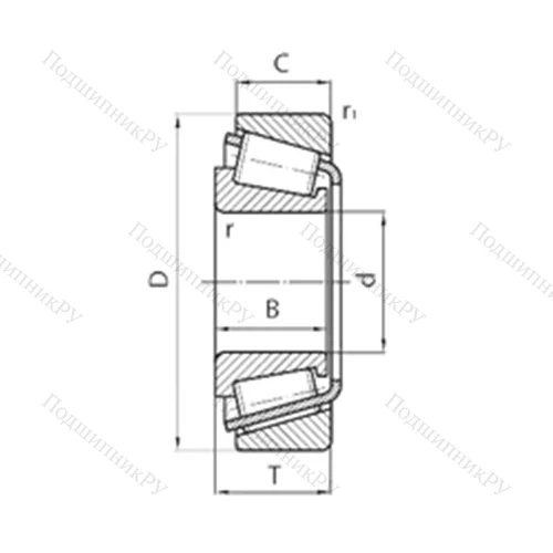 Подшипник роликовый радиально-упорный 330757 C/QCL 7CVA 606
