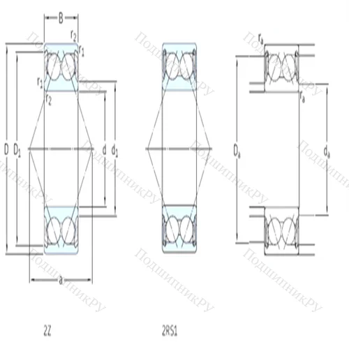 Подшипник шариковый радиально-упорный 3307A-2Z