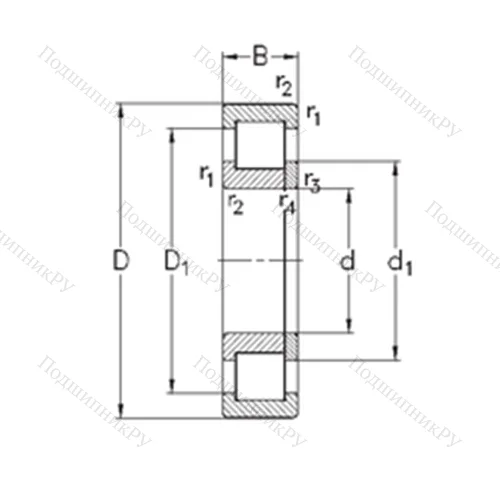 Подшипник роликовый радиальный NUP 2324-E-M 6