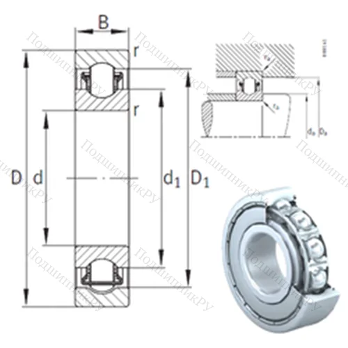 Подшипник с шариковыми роликами (ball roller) радиальный BXRE 209-2Z
