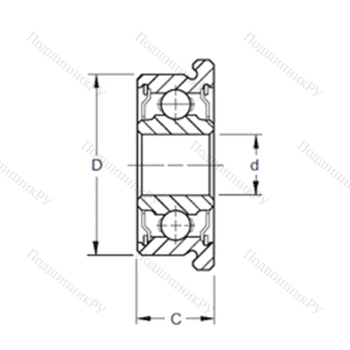 Подшипник шариковый радиальный F 628-2RS