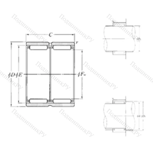 Подшипник игольчатый радиальный RNAO-25?37?32ZW