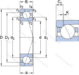 Подшипник 7030 CD/P 4AH 1