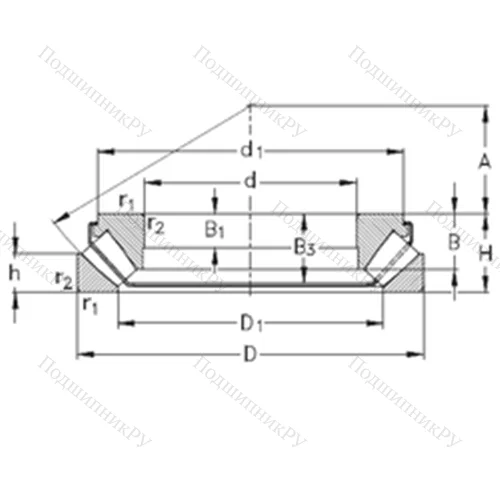 Подшипник роликовый упорно-радиальный 29326-EJ