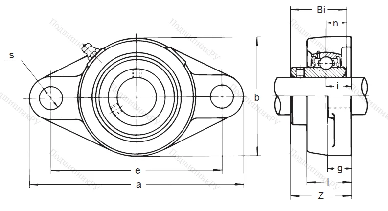 Подшипниковый узел UCFL 212