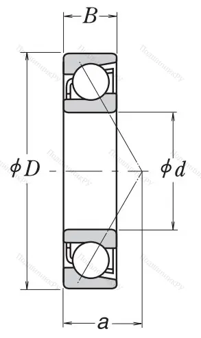 Однорядный шариковый подшипник 7216 BEAT 85 от производителя  NSK