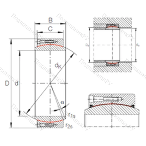 Подшипник скольжения сферический GE 400 DW