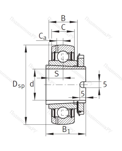 Корпусный подшипник GSH 25 2RSR B в Стерлитамаке