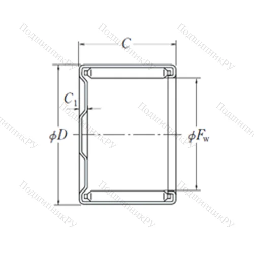 Подшипник игольчатый радиальный MF-1816