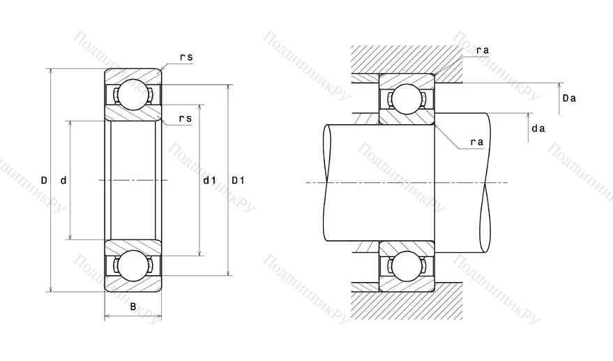 Высокотемпературный  подшипник 6214 F 604