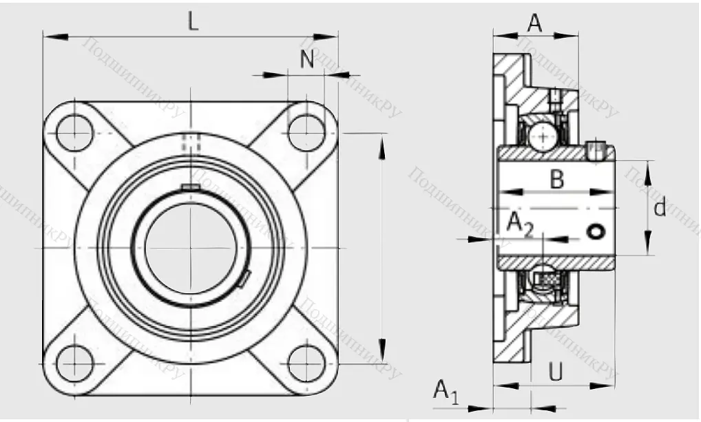 Подшипниковый узел UCF 205 J 7