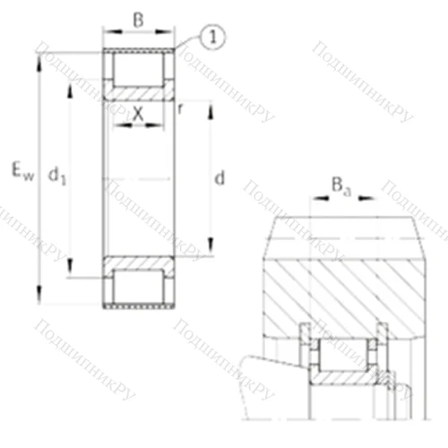 Подшипник роликовый радиальный RSL 182305-A