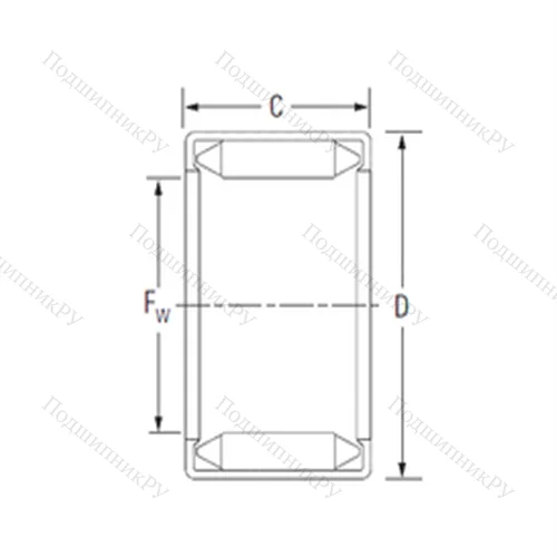 Подшипник игольчатый радиальный BM 172417-1