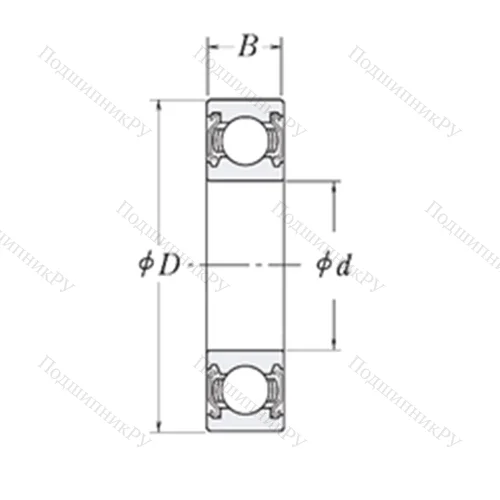 Подшипник шариковый радиальный KLNJ 1-2Z