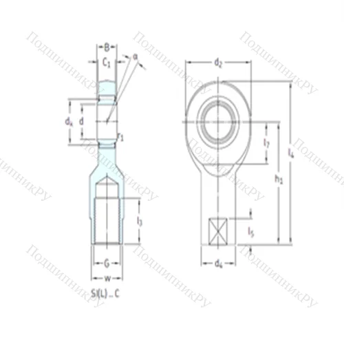 Подшипник скольжения сферический SI 15C