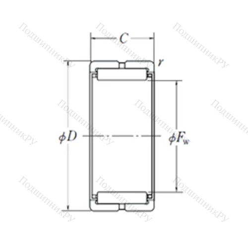 Подшипник игольчатый радиальный RNA 5900