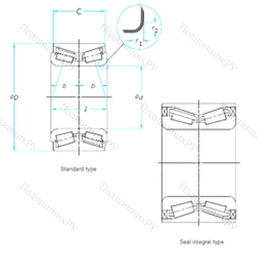 Подшипник роликовый радиально-упорный BTH-1219