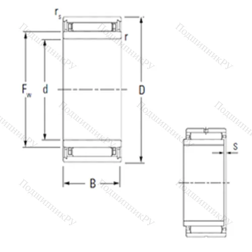 Подшипник игольчатый радиальный NKJ 5/12