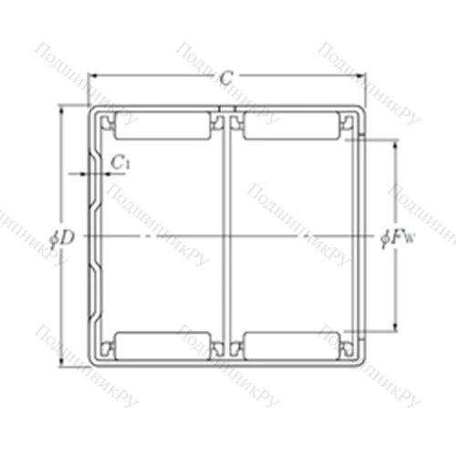 Подшипник игольчатый радиальный BK 3038ZWD