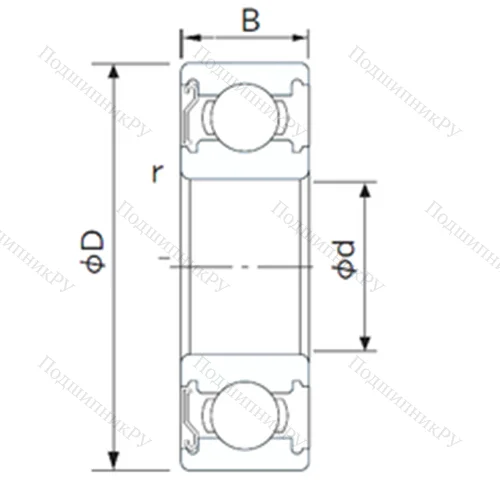 Подшипник шариковый радиальный 566094.H 49