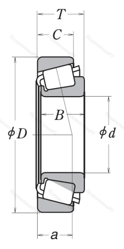 Конический роликовый подшипник HR 33206 J от производителя  NSK