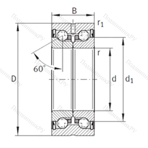 Подшипник шариковый упорно-радиальный ZKLN 1034-2RS