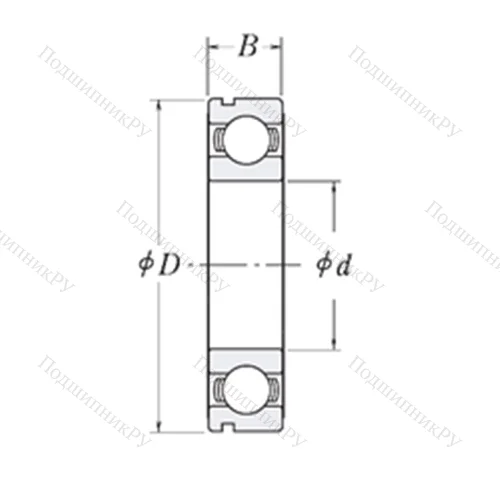 Подшипник шариковый радиальный LJ 2-N