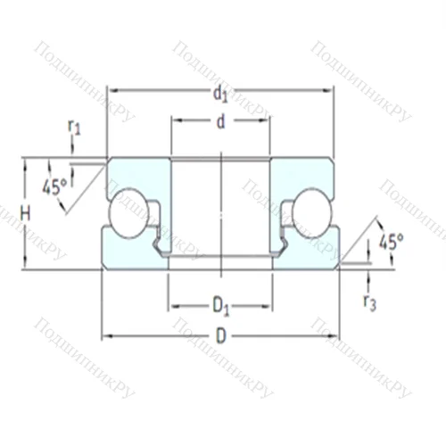 Подшипник шариковый упорный 51203V/HR 11Q 1