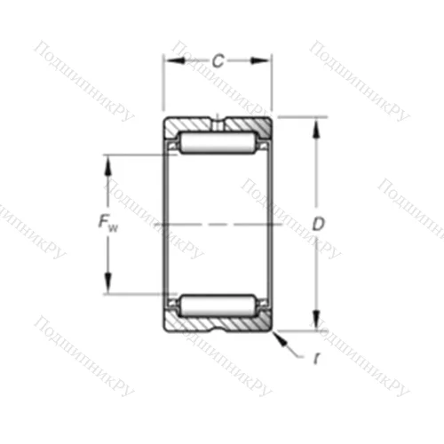 Подшипник игольчатый радиальный HJ-445628
