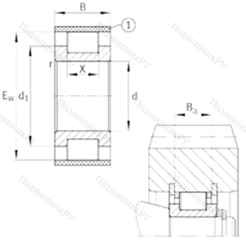 Подшипник роликовый радиальный RSL 183028-A