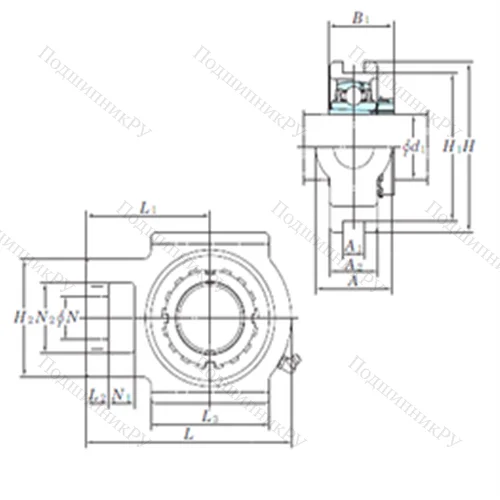 Подшипниковый узел шариковый радиальный UKT 213