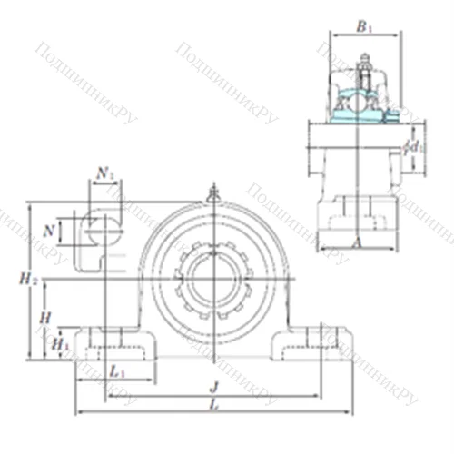 Подшипниковый узел шариковый радиальный UKP 310SC