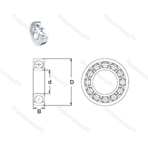 Подшипник шариковый радиальный 16016-2Z