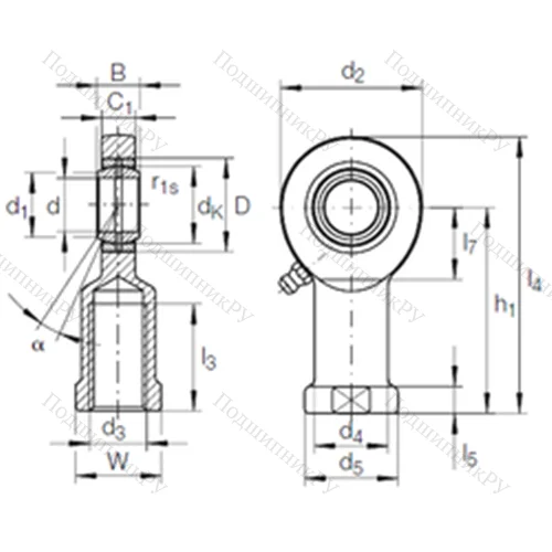 Подшипник скольжения сферический GIR 15 DO